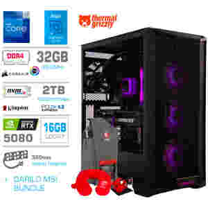 Računalnik MEGA TWR S10 i9-12900KF/RTX5080/32GB/2TB-4.0/1000W/Brez OS/črna RGB + Estetski napajalni kabli [Vijola / Črna]