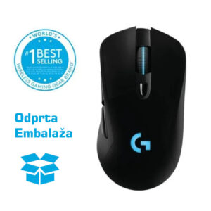 Miš Logitech brezžična G703 Hero LightSpeed optična gaming 6 gumbov 25600DPI črna - odprta embalaža (910-005640-OE)