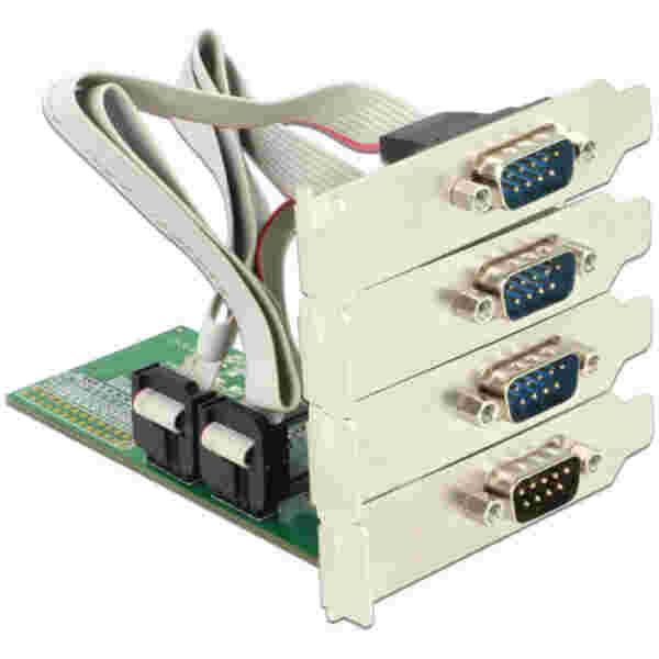 Kontroler PCI-Express => 4x serijski COM port RS232 9pin Delock + Low Profile 89557 - Image 2