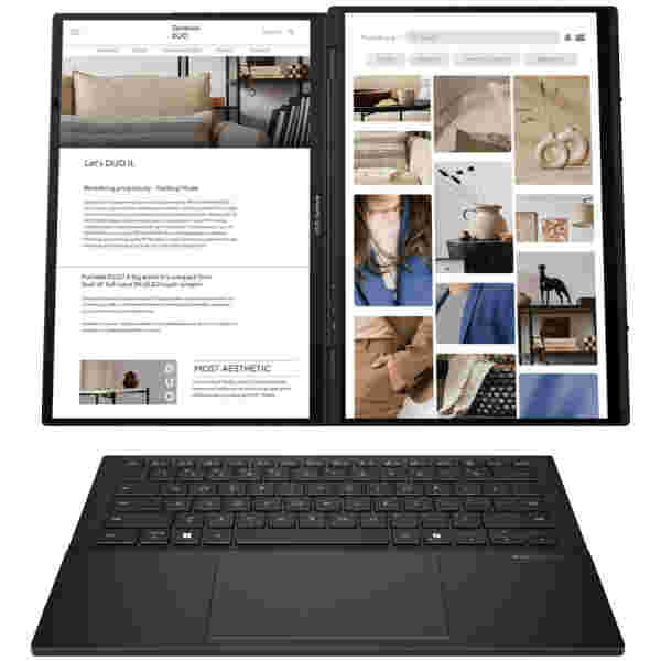 Prenosnik Intel 2x 35,5 cm (14,0") Zenbook Duo 1920x1200 OLED na dotik 400nit 120Hz Ultra 7-255H/32GB/SSD1TB/BL/ALU/Intel Arc/Win11Pro (90NB14X1-M00790) - Image 4