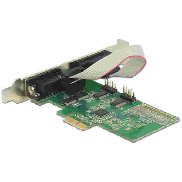 Kontroler PCI-Express => 4x serijski COM port RS232 9pin Delock + Low Profile 89557 - Image 3