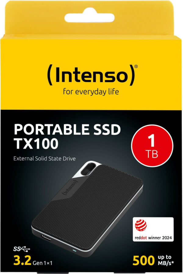 Intenso 1TB SSD TX100 500MB/s USB 3.2 Gen1x1 zunanji disk - črn - Image 3