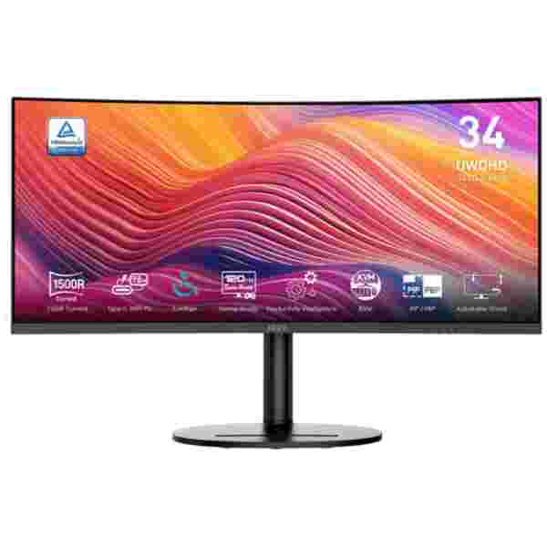 Zaslon MSI Modern MD342CQP / 34" / UWQHD / VA / 120Hz / 1ms (MPRT) / ukrivljen / črn