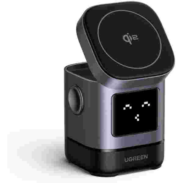 Ugreen Uno 2-in-1 magnetni brezžični polnilnik 15W
