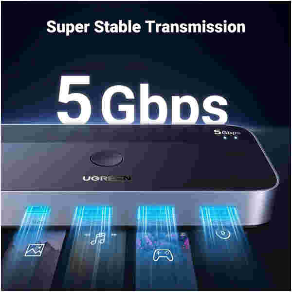 UGREEN USB 3.0 stikalo za 2 računalnika