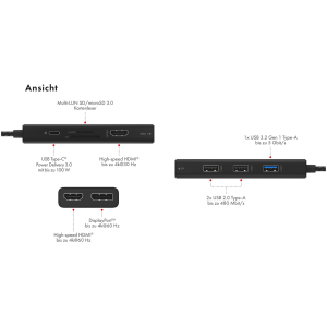Icybox IB-DK4011-CPD priklopna postaja s Power Delivery 100W