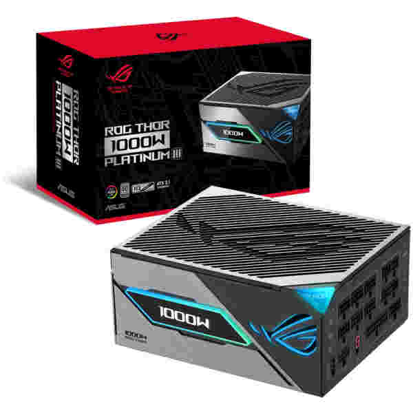 Napajalnik - 1000W Asus ROG Thor III 80Plus Platinum 94% ATX 3.1 (Gen5) Modular 140mm črna (90YE00V3-B0NA00)