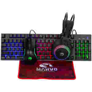 Gaming Tipkovnica Žična Marvo CM416 US/SLO | SLO gravura črna RGB ( miška