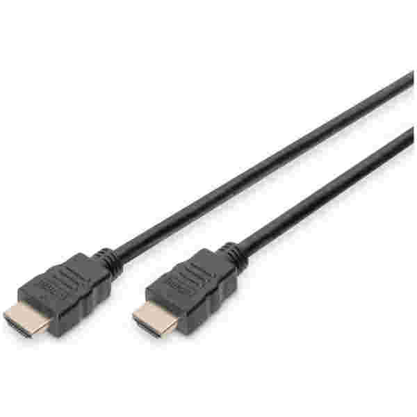Kabel HDMI(m)  => HDMI (m) 2.0m Digitus z mrežno povezavo črn High Speed Ultra HD 4K