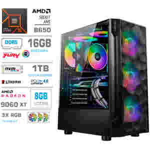 Računalnik MEGA TWR S7 R5-7600X/RX9060 XT/16GB-DDR5/1TB-4.0/750W/Brez OS RGB