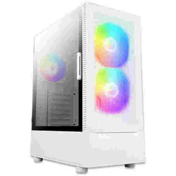 Ohišje  Antec NX410-White NX serija 1x USB3.0 - ARGB LED 2X 140mm spredaj kaljena stranica - slika 3