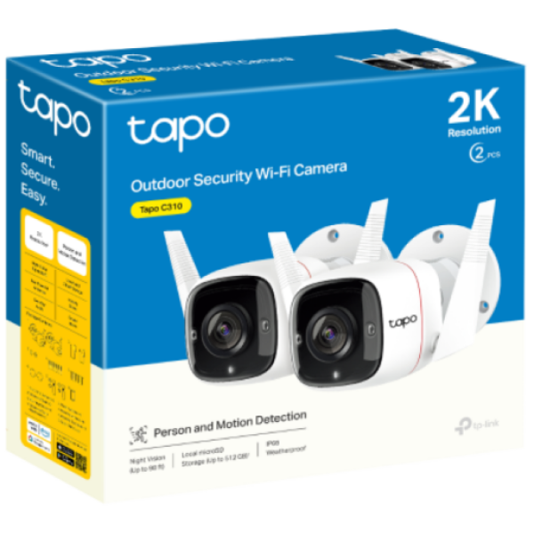 TP-link zunanja Wi-Fi varnostna kamera Tapo C310P2 V2 - set 2kom