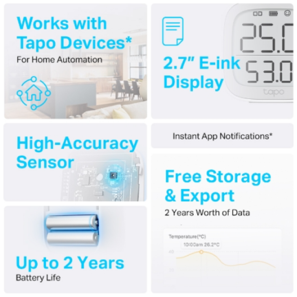 TP-LINK TAPO T315 Smart Temperature & Humidity senzor - Image 3