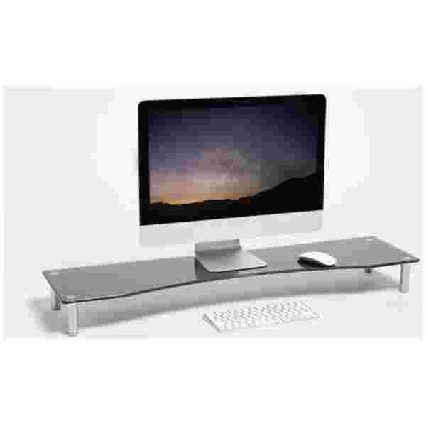 Vonhaus steklen podstavek za monitor XL črn - slika 3