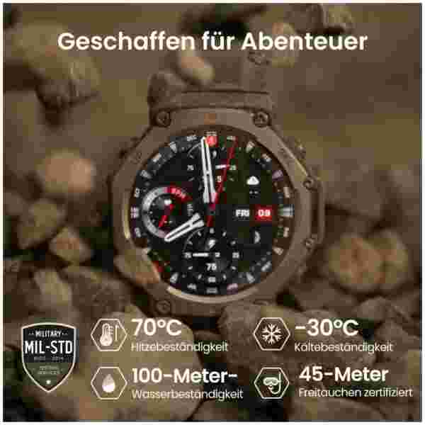 Amazfit T-REX 3 pametna ura, siva - slika 3