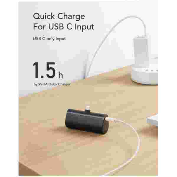 VEGER prenosna baterija PlugON Lightning 5000 mAh, črna - slika 3