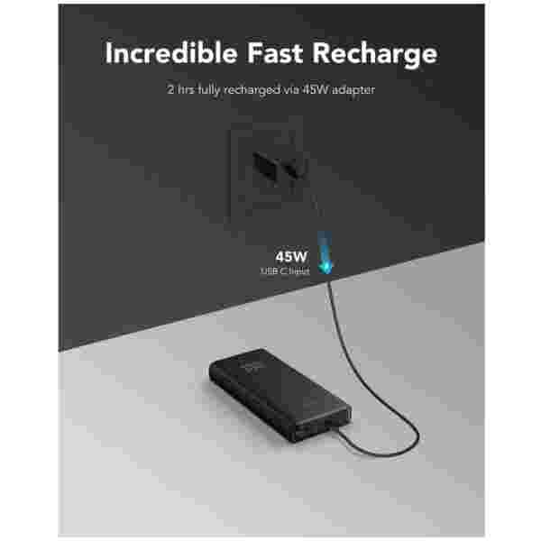 VEGER T100 PowerBank 20.000 mAh T100, črn - slika 2