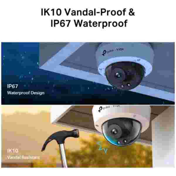 TP-LINK VIGI 2MP 2.8mm/4mm IR Dome mrežna kamera (do 1920x1080 30fps) - slika 3