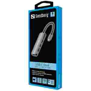 Sandberg USB-C priklopna postaja na HDMI + 3x USB 3.0 in Power Delivery 100W