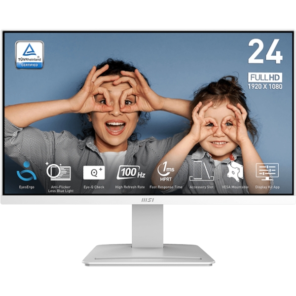 Zaslon MSI PRO MP2412W / 23.8" / FHD / VA / 100Hz / 1ms (MPRT) / bel