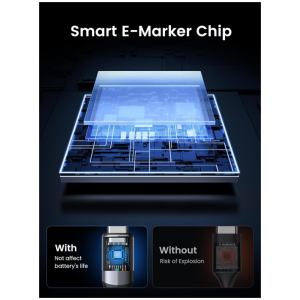 UGREEN USB-C 3.1 Gen2 10Gbps kabel 240W 1m (črn)