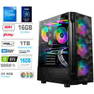 Računalnik MEGA TWR S7 i5-12600K/RTX5060Ti-16GB/16GB/1TB-4.0/750W/Brez OS RGB