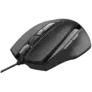 Miš Trust Žična Voca črna 5 gumbov 2400DPI (23650)