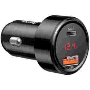 Avto polnilec 12V/24V => USB-A + USB-C 45W PD Baseus Qualcomm Quick Charge 4.0 (CCMLC20C-01)