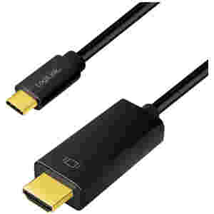Kabel USB-C 3.2 Gen1 => HDMI 2.0 1,8m UHD 4K@60HZ črn Logilink (UA0329) Kabel USB-C