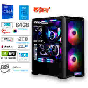 Računalnik MEGA TWR S10 i9-14900KF/RTX5080/64GB/2TB-4.0/1000W/Brez OS/črna RGB