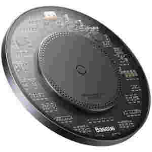 Hišni polnilec brezžični QI Baseus Simple 2 15W USB-C črna (CCJJ050001)