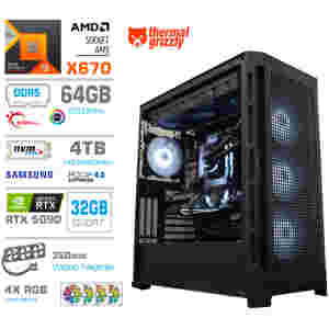 Računalnik MEGA TWR S11 R9-9950X/RTX5090/64GB-DDR5/4TB-4.0/1050W/Brez OS/črna RGB