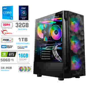 Računalnik MEGA TWR S7 i5-14600KF/RTX5060Ti-16GB/32GB/1TB-4.0/750W/Brez OS RGB