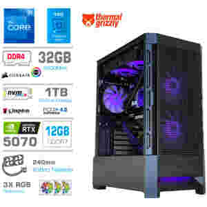 Računalnik MEGA MT S8 i7-12700K/RTX5070/32GB/1TB-4.0/750W/Brez OS/črna RGB + Estetski napajalni kabli [Vijolična / Črna]