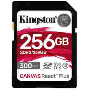 Spominska kartica SDXC 256GB Kingston Canvas REACT Plus 300MB/260MB/s U3 V90 UHS-II (SDR2/256GB)