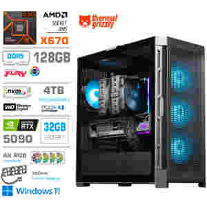 Računalnik MEGA TWR S11 R9-9950X3D/RTX5090/128GB-DDR5/4TB-4.0/1050W/Win11Home/črna RGB