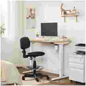 SONGMICS električen Sit/Stand okvir za mizo bel