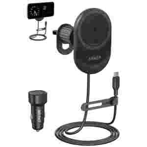 Anker MagGo brezžični avtopolnilec z vgrajenim USB-C kablom