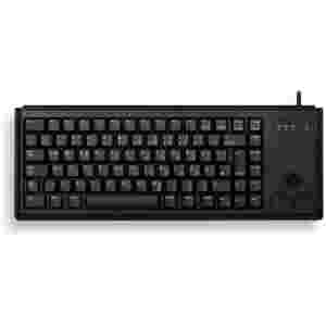 Tipkovnica Žična Cherry G84-4420 UK | črna + vgrajena miška (G84-4420LUBEU-2)