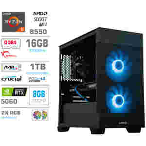 Računalnik MEGA MT S7X R5-5500/RTX5060/16GB/1TB-4.0/750W/Brez OS/črna RGB