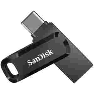 Spominski ključek 128GB USB 3.2/USB-C Sandisk Dual Drive Go 400MB/s plastičen vrtljiv črn (SDDDC3-128G-G46)