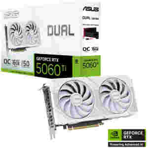 Grafična kartica nVidia RTX5060Ti Asus DUAL OC bela - 16GB GDDR7 (90YV0MH6-M0NA00)