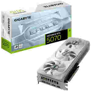 Grafična kartica nVidia RTX5070 GigaByte Eagle OC Ice SFF Bela - 12GB GDDR7 (GV-N5070EAGLEOC ICE-12GD)