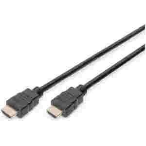 Kabel HDMI(m)  => HDMI (m) 2.0m Digitus z mrežno povezavo črn High Speed Ultra HD 4K