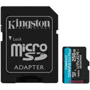 Spominska kartica SDXC-Micro 256GB Kingston GO Canvas Go! Plus 200MB/s/160MB/s U3 V30 UHS-I +adapter (SDCG4/256GB)