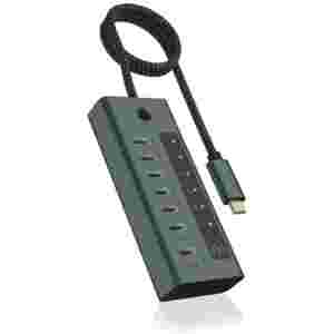 IcyBox IB-HUB1457-C31 7-portni hub vmesnik USB 3.2 Type-C