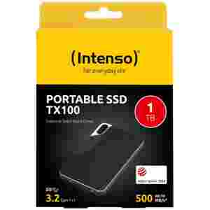 Intenso 1TB SSD TX100 500MB/s USB 3.2 Gen1x1 zunanji disk - črn