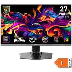 Zaslon MSI MAG 272QP QD-OLED X50 / 26.5" / WQHD / 500Hz / 0.03ms (GtG) / črn - nastavljiv po višini - PD 15W