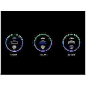 Ugreen 130W 3-portni avtomobilski polnilec