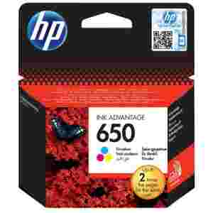 HP 650 ink cartridge tri-colour standard capacity 200 pages 1-pack